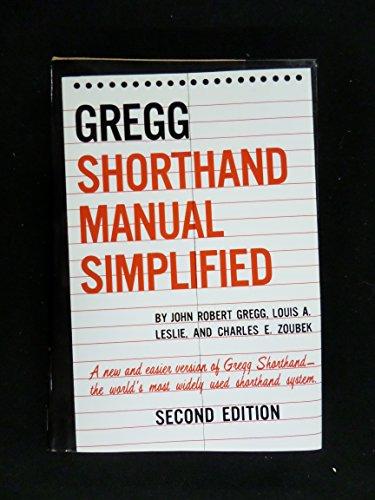 Book Gregg Shorthand Manual Simplified free