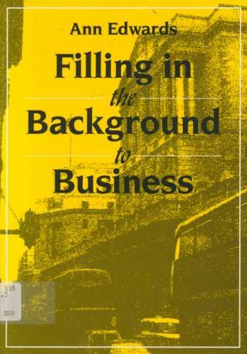 Book Filling in the Background to Business free
