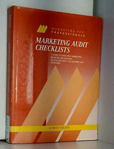 Book Marketing Audit Checklists: A Guide To Effective Marketing Resource Realization (mcgraw-hill Marketing For Professionals) free