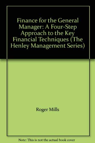 Book Finance For The General Manager : An Overview Of Key Financial Principles And Perspectives free