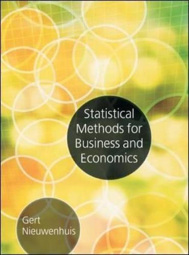 Book Statistical Methods for Business and Economics (UK Higher Education Business Statistics) free