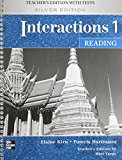 Book Interactions Level 1 Reading Teacher's Edition Plus Key Code for E-Course free