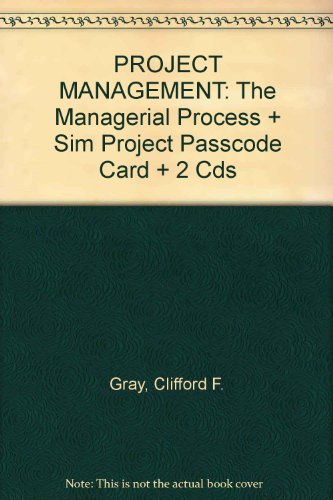 Book PROJECT MANAGEMENT: The Managerial Process + Sim Project Passcode Card + 2 Cds free