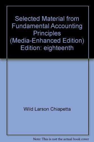 Book Selected Material From Fundamental Accounting Principles (media-enhanced Edition) free
