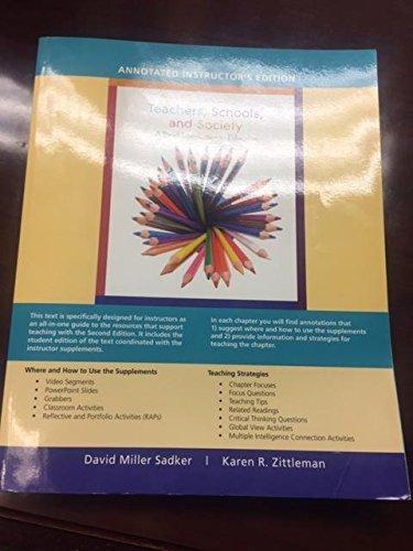 Book Teachers, Schools, and Society: A Brief Introduction to Education free