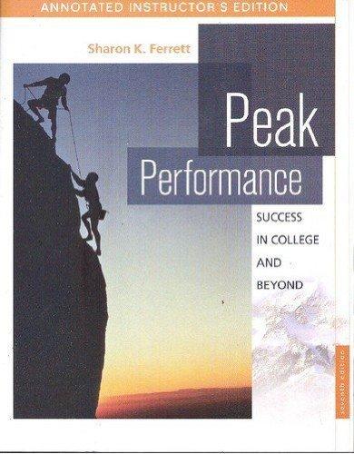 Book Peak Performance: Success in College and Beyond free