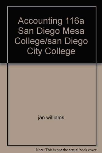 Book Accounting 116a San Diego Mesa College/san Diego City College free