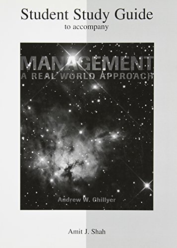 Book Student Study Guide t/a Management: A Real World Approach free