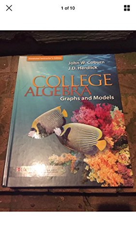 Book Annotated Instructor's edition of "College Algebra Graphs and Models" free