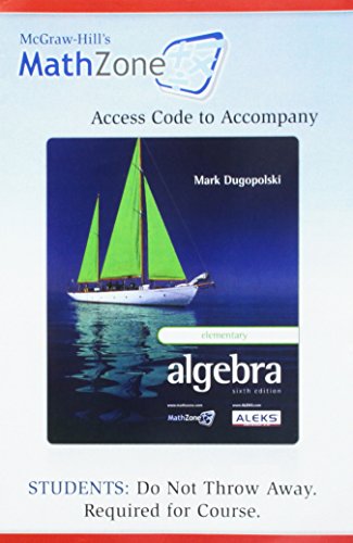 Book MathZone Student Access Card for Elementary Algebra free