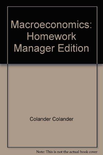 Book Macroeconomics: Homework Manager Edition free