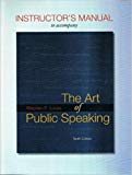 Book Instructor's Manual to Accompany The Art of Public Speaking, 10th free