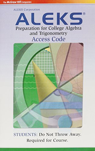 Book ALEKS Prep Access Card for College Algebra and Trigonometry free