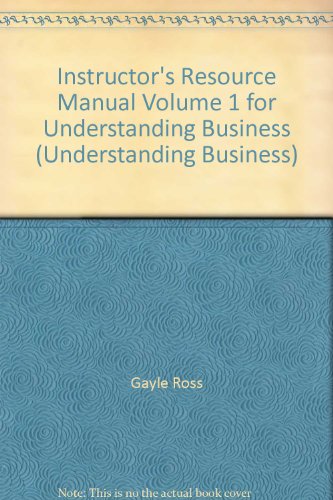 Book Instructor's Resource Manual Volume 1 for Understanding Business (Understanding Business) free