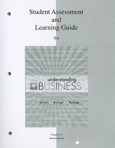 Book Student Assessment & Learning Guide to accompany Understanding Business free