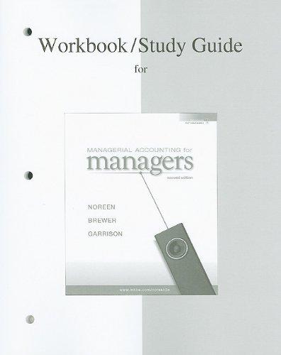 Book Workbook/Study guide for Managerial Accounting for Managers free
