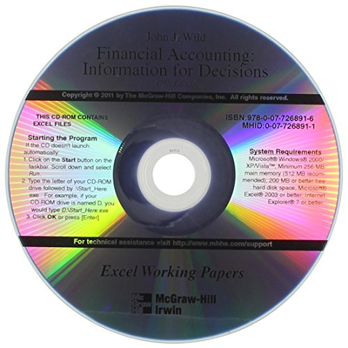 Book Excel Working Papers To Accompany Financial Accounting free