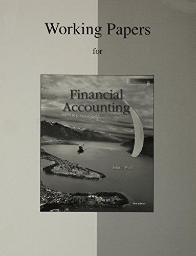 Book Working Papers to accompany Financial Accounting free