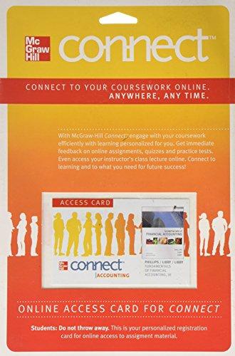 Book Connect Accounting with LearnSmart 1-Semester Access Card to accompany Fundamentals of Financial Accounting free