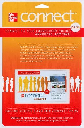 Book Connect Accounting Plus with LearnSmart 1-Semester Access Card to accompany Fundamentals of Financial Accounting (McGraw Hill Connect (Access Codes)) free