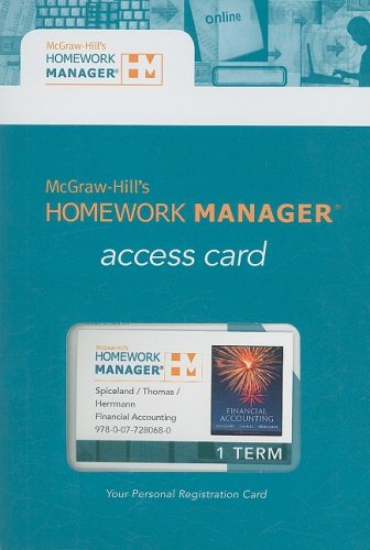 Book Hm Card Financial Accounting (mcgraw-hill's Homework Manager) free