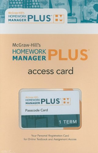 Book Connect Plus Code Card (mcgraw-hill's Homework Manager Plus) free
