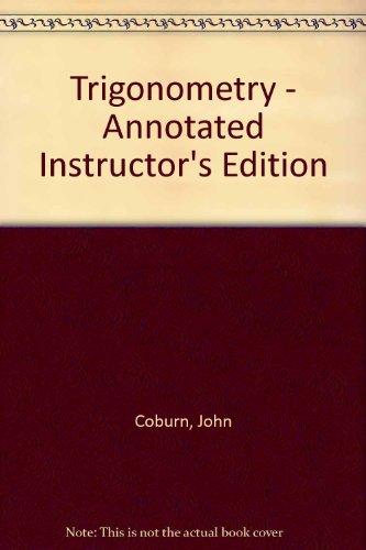 Book Trigonometry: Annotated Instructor's Edition free