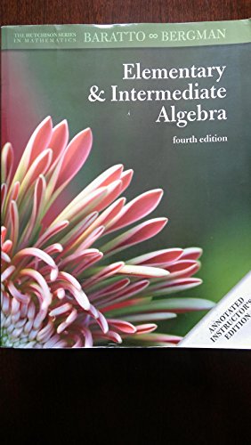 Book Elementary And Intermediate Algebra Annotated Instructor's Edition free