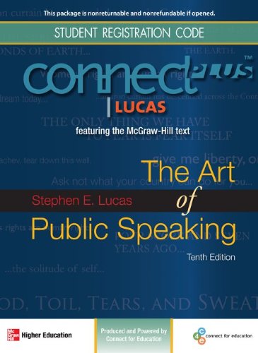 Book Connect Plus Public Speaking 1 Semester Access Card for The Art of Public Speaking (McGraw-Hill Connect Plus) free