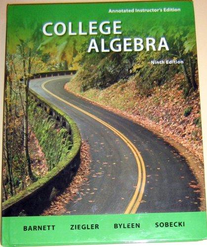 Book College Algebra Annotated Instructor's Edition free