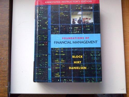 Book Annotated Instructor's Edition of Foundations of Financial Management free