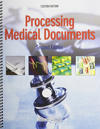 Book Processing Medical Documents W/Std Tut CD free