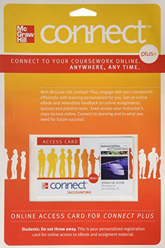 Book Connect Plus Access Card for Managerial Accounting free