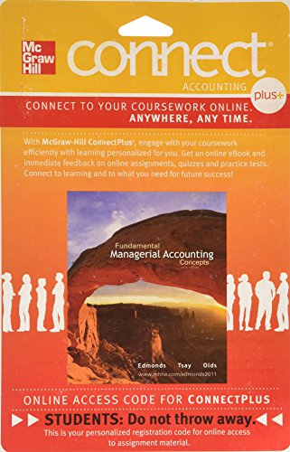 Book Connect Plus Access Card  to accompany Fundamental Managerial Accounting Concepts free