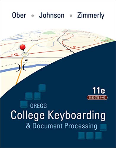 Book Gregg College Keyboarding & Document Processing, Kit 1, Lessons 1-60: with Word 2007 Manual, 11th Edition free