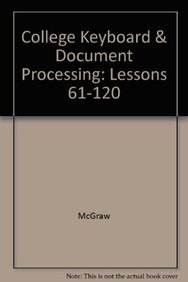 Book College Keyboard & Document Processing: Lessons 61-120 free