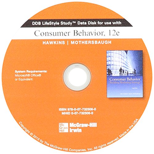 Book DDB Lifestyle Study Data Disk (Consumer Behavior, 12 e) free
