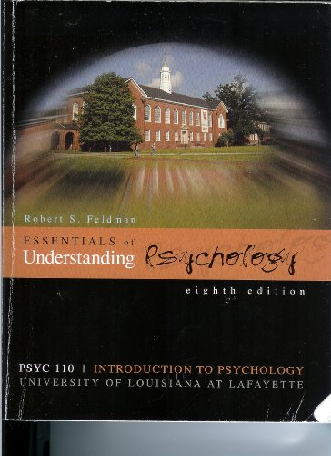 Book Essentials Of Understanding Psychology - Custom Edition (psyc 110 University Of Louisiana Lafayette) free