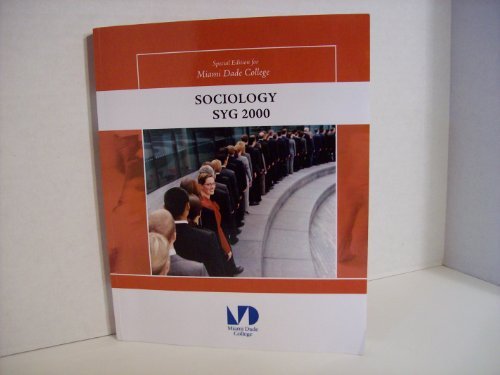 Book SOCIOLOGY SYG 2000 SPECIAL EDITION FOR MIAMI DADE COLLEGE RICHARD T. SCHAEFER free