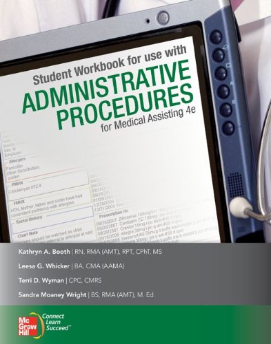 Book Student Workbook for use with Administrative Procedures for Medical Assisting free