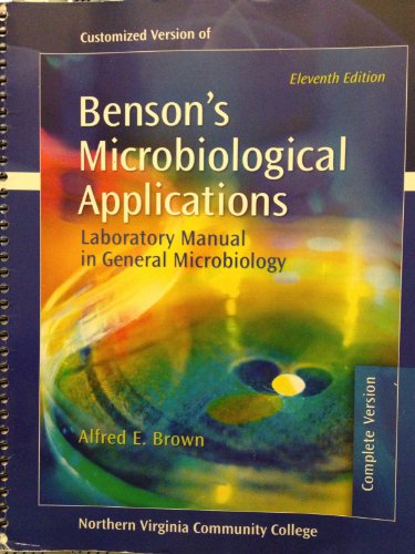 Book Benson's Microbiological Applications : Laboratory Manual in General Microbiology free