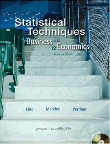Book Statistical Techniques in Business & Economics (14th Ed. - UMUC Edition) (UMUC Custom Edition w/CD-ROM) free