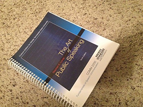 Book The Art of Public Speaking 10th Addition Custom Made for Middle Tn State University free