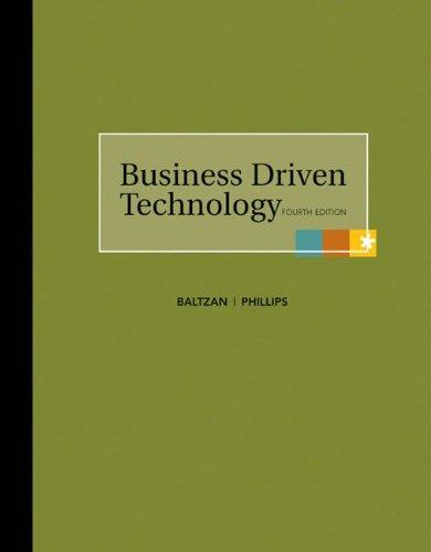 Book Loose-leaf Business Driven Technology [loose Leaf] Baltzan, Paige And Phillips, Amy free