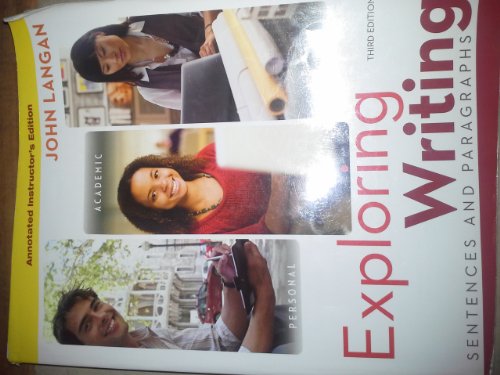 Book Exploring Writing Sentences and Paragraphs free