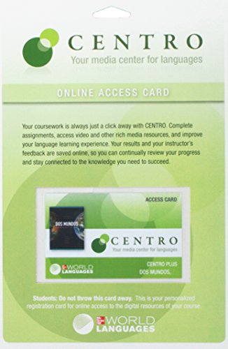 Book Centro Online Access Card for "Dos mundos, 7e" free