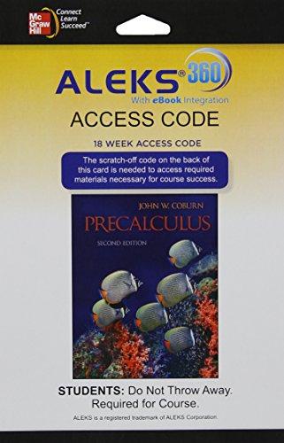 Book ALEKS 360 Access Card 18 Weeks for Precalculus free