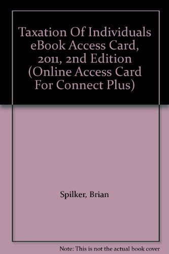 Book Taxation of Individuals 2011 Connect Plus Access Card free