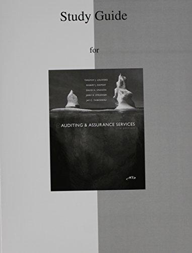 Book Study Guide to accompany Auditing and Assurance Services free