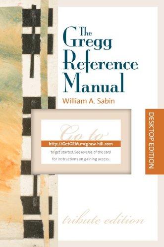 Book The Gregg Reference Manual Desktop Edition Access Card free